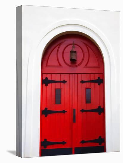 Church Door, Darien, Georgia, USA-Joanne Wells-Stretched Canvas