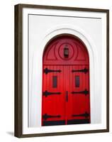 Church Door, Darien, Georgia, USA-Joanne Wells-Framed Premium Photographic Print