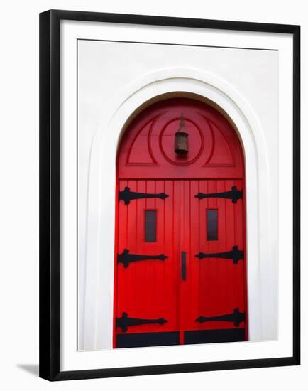 Church Door, Darien, Georgia, USA-Joanne Wells-Framed Premium Photographic Print