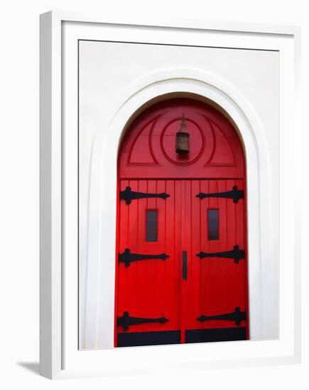 Church Door, Darien, Georgia, USA-Joanne Wells-Framed Premium Photographic Print