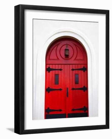 Church Door, Darien, Georgia, USA-Joanne Wells-Framed Photographic Print