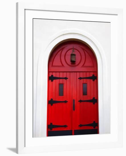 Church Door, Darien, Georgia, USA-Joanne Wells-Framed Photographic Print