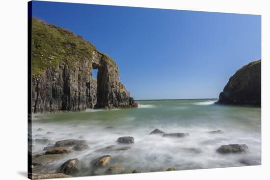 Church Doors Cove, Skrinkle Haven, Pembrokeshire Coast, Wales-Billy Stock-Stretched Canvas