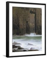 Church Doors Rock Formation in Skrinkle Haven Cove, Lydstep, Pembrokeshire, Wales, UK-Pearl Bucknall-Framed Photographic Print
