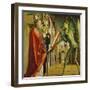 Church Father Altar. Right Outer Wing: St. Augustin and Satan-Michael Pacher-Framed Giclee Print