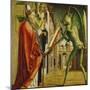 Church Father Altar. Right Outer Wing: St. Augustin and Satan-Michael Pacher-Mounted Giclee Print