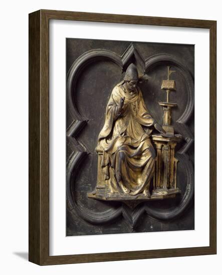 Church Father, Bronze Panel-Lorenzo Ghiberti-Framed Giclee Print