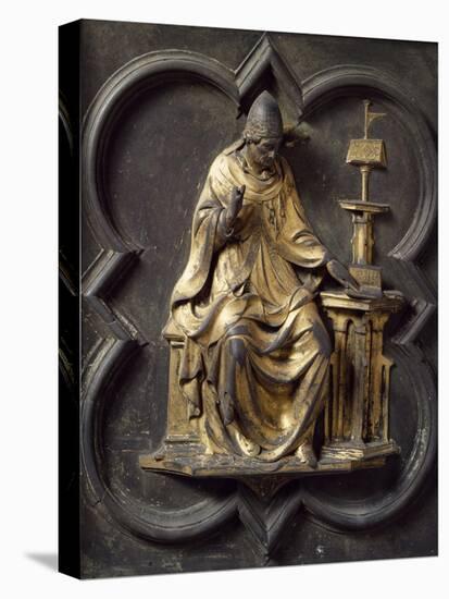 Church Father, Bronze Panel-Lorenzo Ghiberti-Stretched Canvas