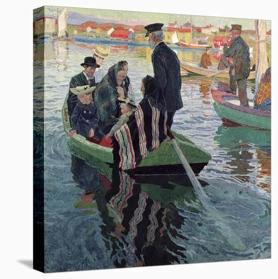 Church Goers in a Boat, 1909-Carl Wilhelm Wilhelmson-Stretched Canvas