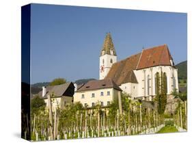 Church Heiliger Mauritius (Saint Maurice). Historic village Spitz located in wine-growing area-Martin Zwick-Stretched Canvas