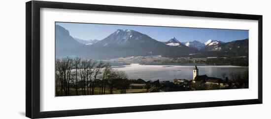 Church in a Village, Wolfgangsee, St. Wolfgang, Salzkammergut, Upper Austria, Austria-null-Framed Premium Photographic Print