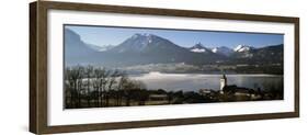 Church in a Village, Wolfgangsee, St. Wolfgang, Salzkammergut, Upper Austria, Austria-null-Framed Photographic Print