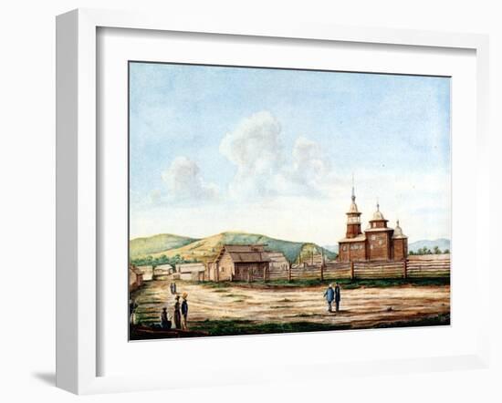 Church in Chita, 1829-1839-Nikolai Alexandrovich Bestuzhev-Framed Giclee Print