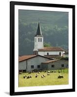 Church in Countryside Near Saint Jean Pied De Port, Basque Country, Aquitaine, France-Robert Harding-Framed Photographic Print