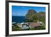 Church in Front of the Kahakuloa Head, Western Maui, Hawaii, United States of America, Pacific-Michael Runkel-Framed Photographic Print