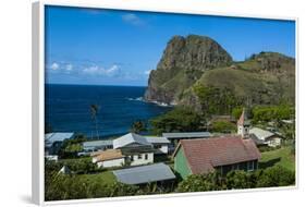 Church in Front of the Kahakuloa Head, Western Maui, Hawaii, United States of America, Pacific-Michael Runkel-Framed Photographic Print