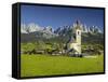 Church in Going, Wilder Kaiser (Wild Kaisr Mountain), Tyrol, Austria-Rainer Mirau-Framed Stretched Canvas