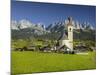 Church in Going, Wilder Kaiser (Wild Kaisr Mountain), Tyrol, Austria-Rainer Mirau-Mounted Photographic Print