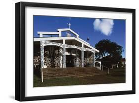 Church in Hanga Roa, Easter Island-null-Framed Giclee Print