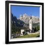 Church in Kolfuschg, Sella Behind, Dolomites, South Tyrol, Italy, Europe-Gerhard Wild-Framed Photographic Print