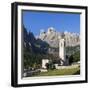 Church in Kolfuschg, Sella Behind, Dolomites, South Tyrol, Italy, Europe-Gerhard Wild-Framed Photographic Print