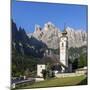 Church in Kolfuschg, Sella Behind, Dolomites, South Tyrol, Italy, Europe-Gerhard Wild-Mounted Photographic Print