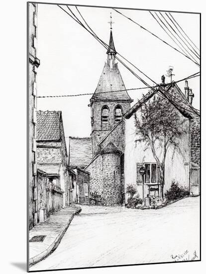 Church in Laignes, France, 2007-Vincent Alexander Booth-Mounted Giclee Print