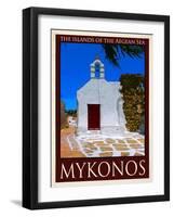 Church in Mykonos Greece 1-Anna Siena-Framed Giclee Print