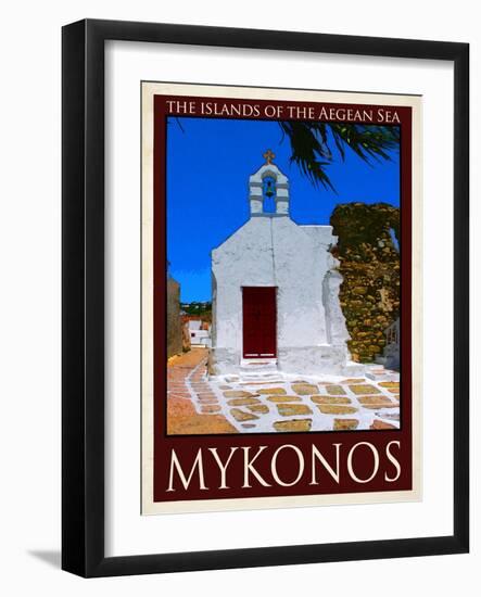 Church in Mykonos Greece 1-Anna Siena-Framed Giclee Print