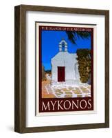 Church in Mykonos Greece 1-Anna Siena-Framed Giclee Print