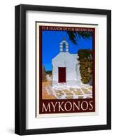 Church in Mykonos Greece 1-Anna Siena-Framed Giclee Print