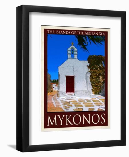 Church in Mykonos Greece 1-Anna Siena-Framed Giclee Print