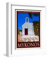 Church in Mykonos Greece 1-Anna Siena-Framed Giclee Print