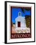 Church in Mykonos Greece 1-Anna Siena-Framed Giclee Print