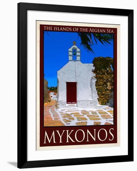 Church in Mykonos Greece 1-Anna Siena-Framed Giclee Print