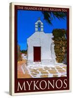 Church in Mykonos Greece 1-Anna Siena-Stretched Canvas