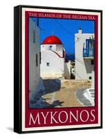 Church in Mykonos Greece 6-Anna Siena-Framed Stretched Canvas