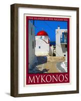 Church in Mykonos Greece 6-Anna Siena-Framed Giclee Print