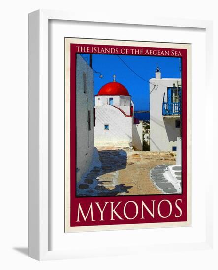 Church in Mykonos Greece 6-Anna Siena-Framed Giclee Print