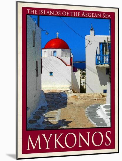 Church in Mykonos Greece 6-Anna Siena-Mounted Giclee Print