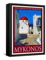 Church in Mykonos Greece 6-Anna Siena-Framed Stretched Canvas