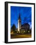 Church in Neuenkirch in the evening in front of clouds-enricocacciafotografie-Framed Photographic Print