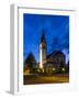 Church in Neuenkirch in the evening in front of clouds-enricocacciafotografie-Framed Photographic Print