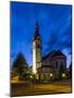 Church in Neuenkirch in the evening in front of clouds-enricocacciafotografie-Mounted Photographic Print