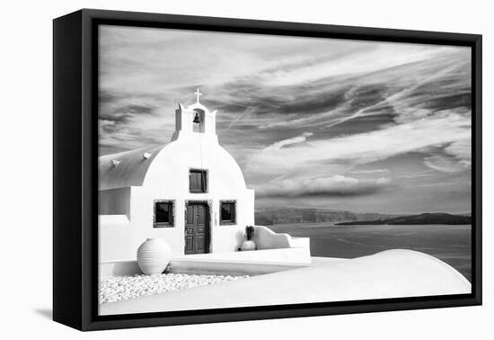 Church in Oia, Santorini (Thira), Greece-Nadia Isakova-Framed Stretched Canvas