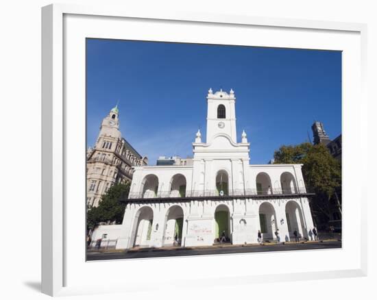 Church in Plaza De Mayo, Buenos Aires, Argentina, South America-Christian Kober-Framed Photographic Print