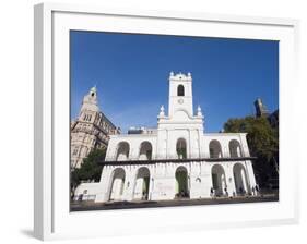 Church in Plaza De Mayo, Buenos Aires, Argentina, South America-Christian Kober-Framed Photographic Print