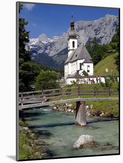 Church in Ramsau, Berchtesgadener Land, Bavaria, Germany, Europe-Hans Peter Merten-Mounted Photographic Print