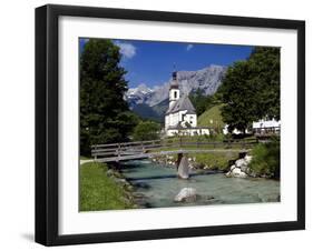 Church in Ramsau, Berchtesgadener Land, Bavaria, Germany, Europe-Hans Peter Merten-Framed Premium Photographic Print