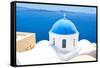 Church in Santorini, Greece - Stock Image-beerkoff-Framed Stretched Canvas